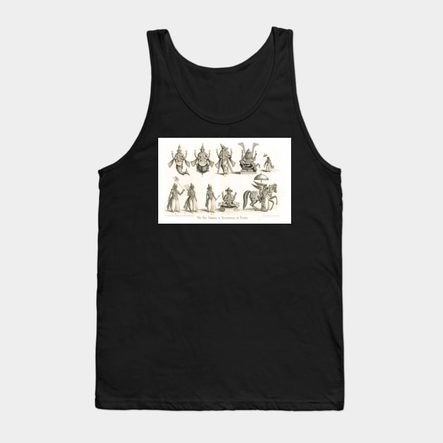 The 10 Avatars or Incarnations of Vishnu Tank Top by artfromthepast